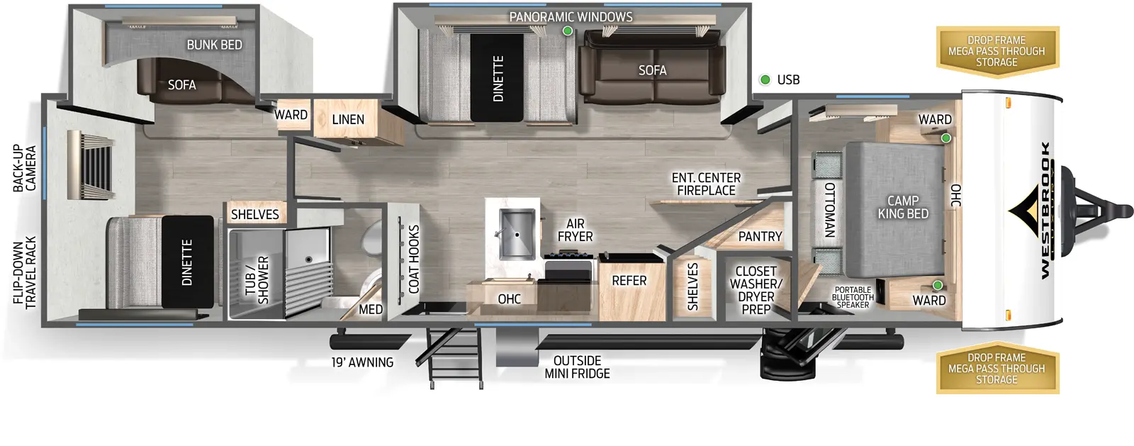 Westbrook Luxury 305DBLC Floorplan